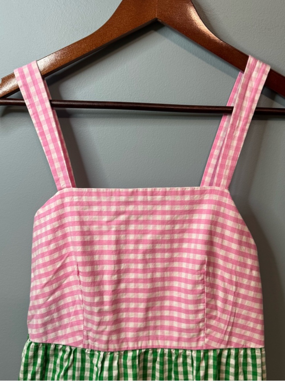 Crown & Ivy Multi-Color Gingham Tiered Maxi Dress EUC Women’s Small - Picture 4 of 12